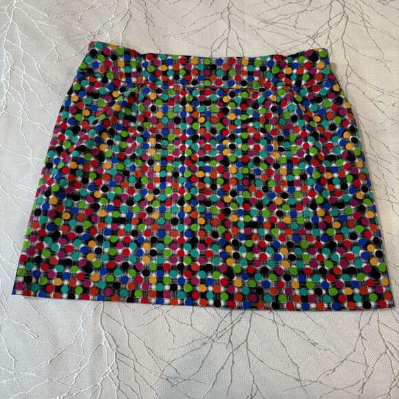 Attyre Skort Black Pink Red Colorful Dot Pattern Pockets Tennis Golf SZ 12 - Picture 2 of 6